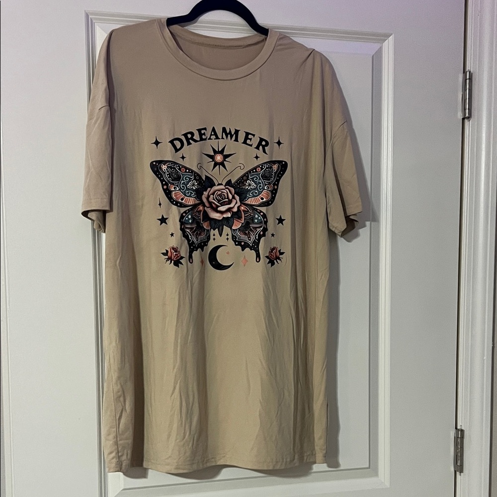 🦋 Dreamer Butterfly Moon Witchy Spiritual Pagan Graphic T-Shirt